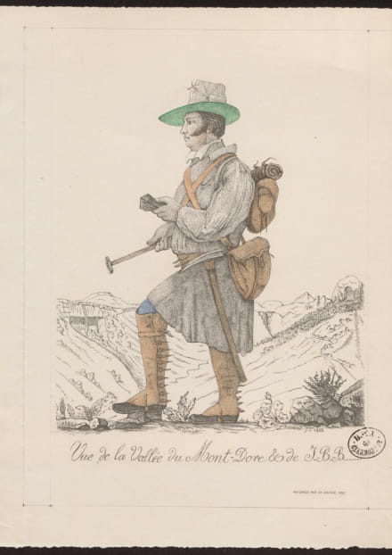Ramond, L, Vue de la Vallée du Mont-Dore et de Jean-Baptiste Bouillet, lithographie