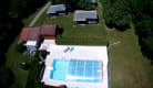 Vue aérienne piscine