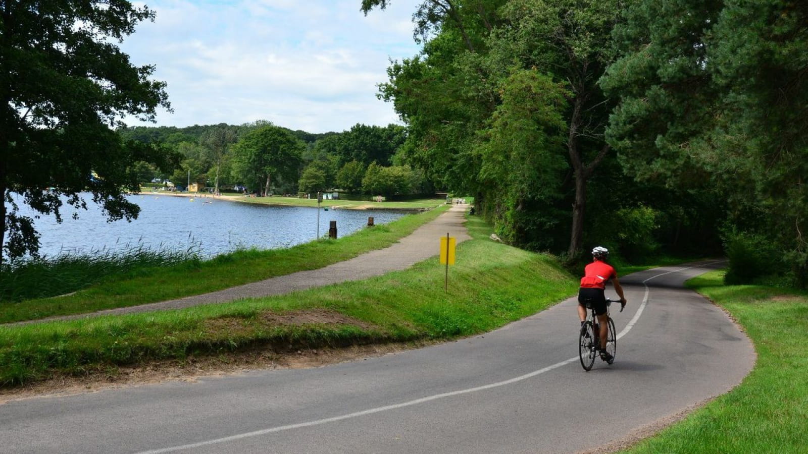 Cyclo à l'étang de Saint-Bonnet
