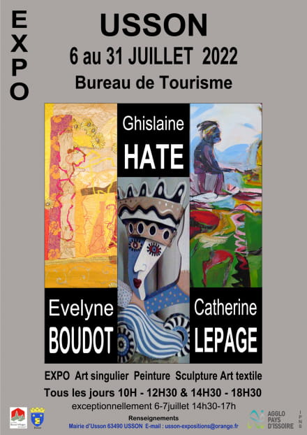 Exposition artistique E. Boudot-G. Haté-C. Lepage