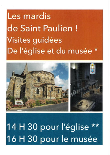Les mardis de Saint Paulien: Visites guidées de l'église et du musée