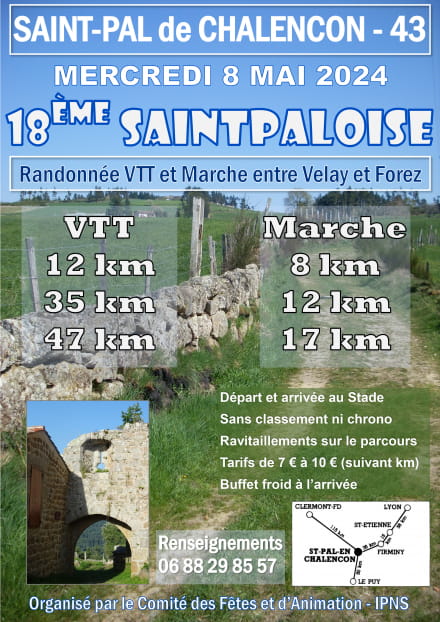 18ème SAINPALOISE - Randonnée VTT et Marche entre Velay et Forez