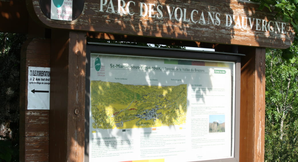 Panneaux du parc des Volcans