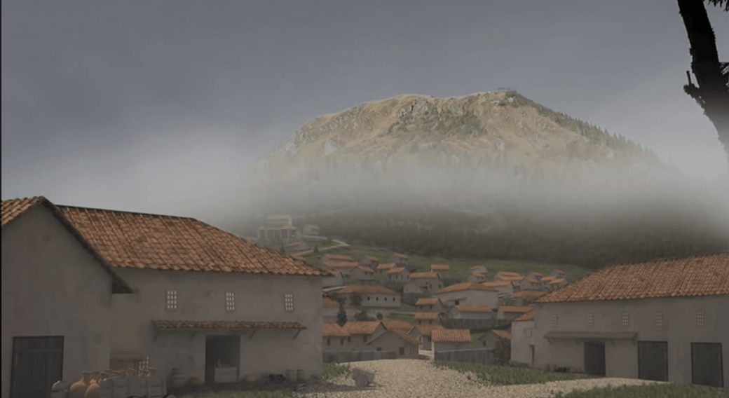 Reconstitution 3D de l'ancienne agglomération du col de Ceyssat