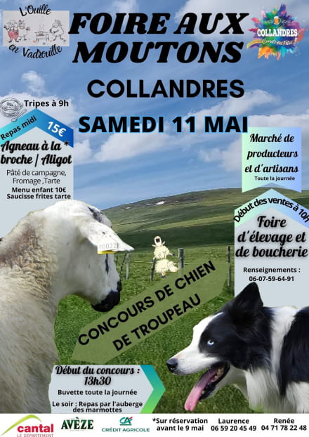 Affiche de la foire aux moutons de Collandres
