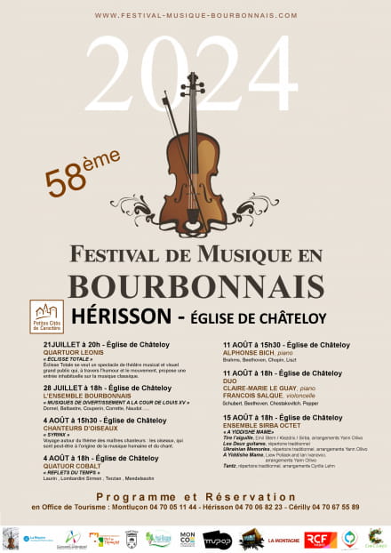 58ème Festival de Musique en Bourbonnais : Quatuor Leonis