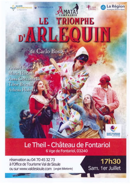 Saison Culturelle au Château de Fontariol - Théâtre : Le Triomphe d'Arlequin