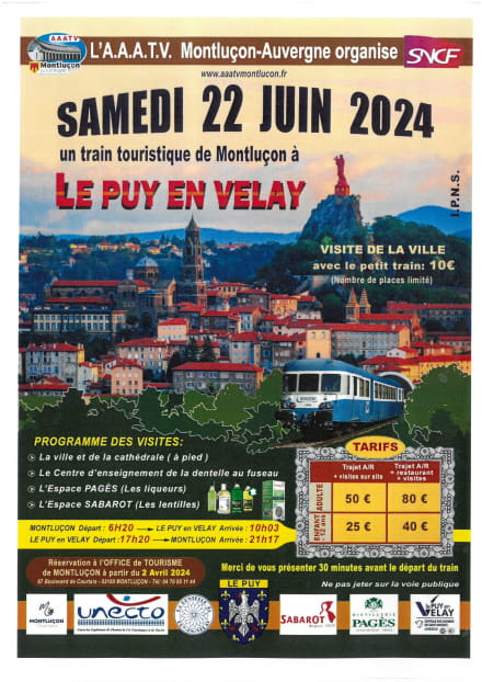 AAATV : train touristique de Montluçon au Puy-en-Velay